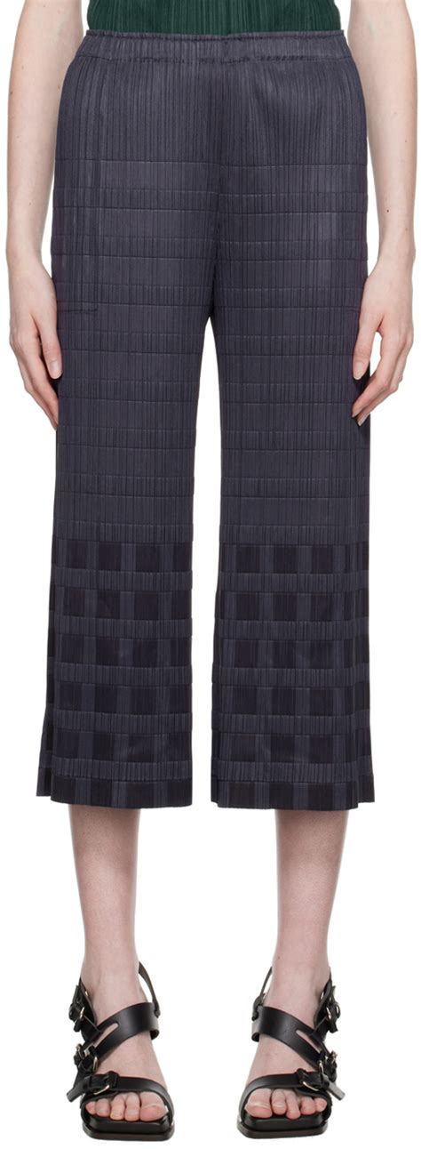 Gray Pace Trousers By Pleats Please Issey Miyake On Sale