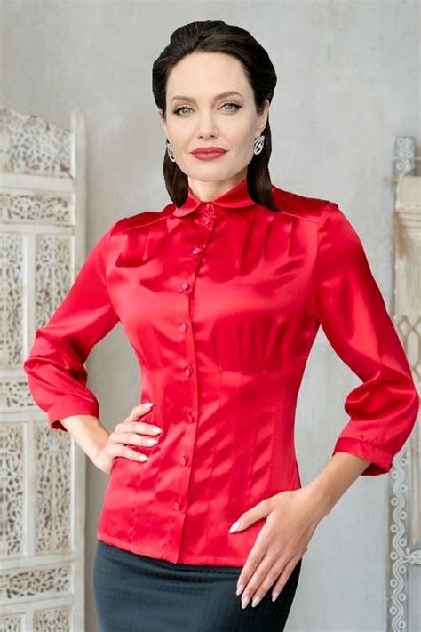 Pin On Satinblusen Nylonkittel Fotomontage Satin Blouses Clothes