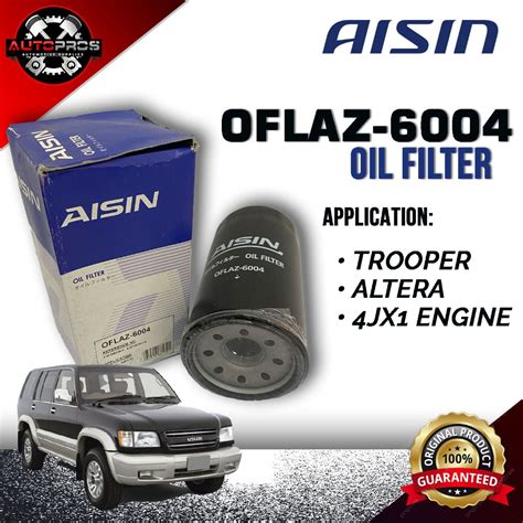 AISIN Oil Filter OFLAZ 6004 Same As VIC C 524 For ISUZU D MAX ALTERRA