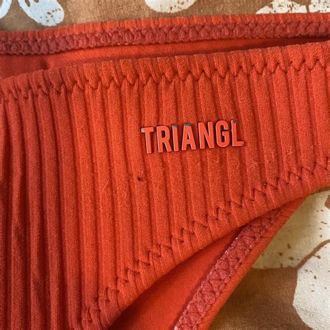 Triangl Bikini Bottoms Size Medium Pretty Worn Depop