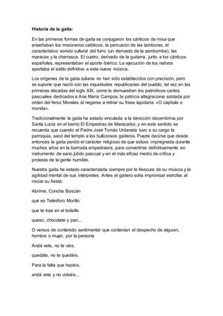 Historia De La Gaita PDF