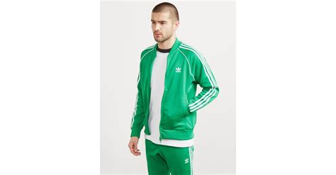 Adidas Originals Synthetic Tracksuit Top In Green For Men Lyst Uk