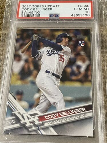 Topps Update Cody Bellinger Swinging Rc Us Psa Gem Mint