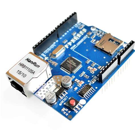 W5100 Network Ethernet Lan Shield Module With Sd Card Reader Arduino Uno Mega Uk Makers Hut