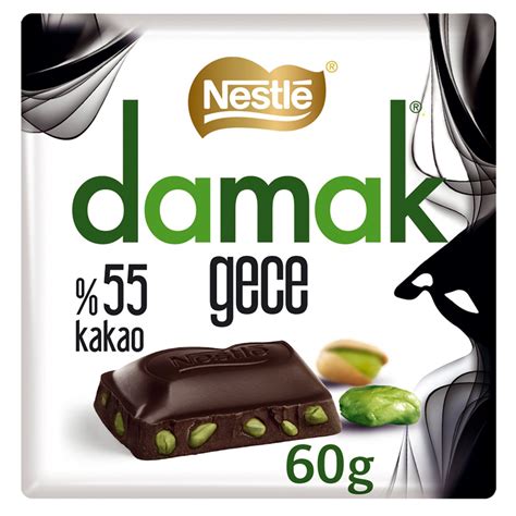 Nestle Damak Gece Antep Fıstıklı Bitter Çikolata 60 G