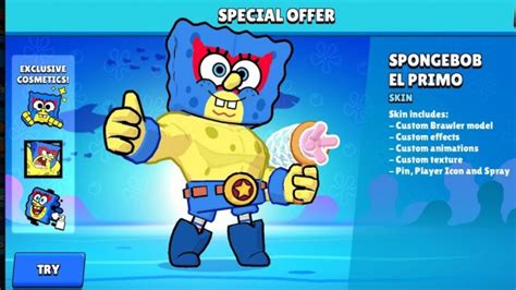 All Spongebob Skins And How To Unlock Them In Brawl Stars