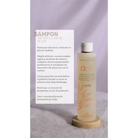 Sampon Par Gras Cu Arbore De Ceai Lakshmi Ml Organic Actiune