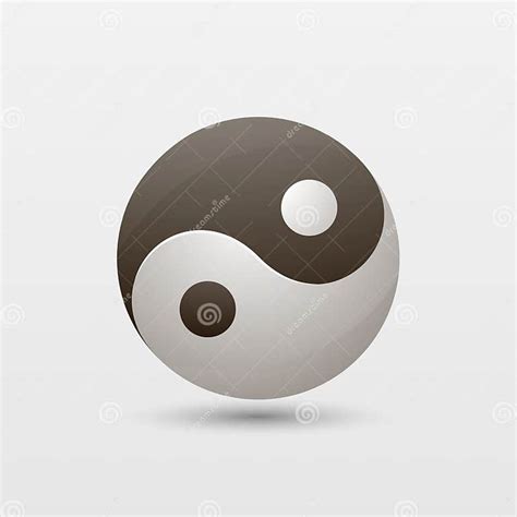 Yin Yang Glyph Icon Silhouette Logo Negative Space Vector Isolated