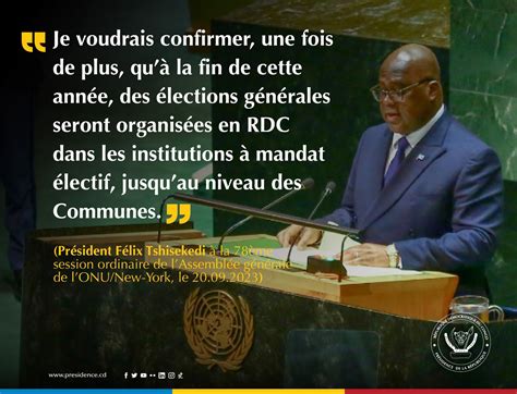 78ème Assemblée Générale de lONU Félix Tshisekedi confirme la tenue