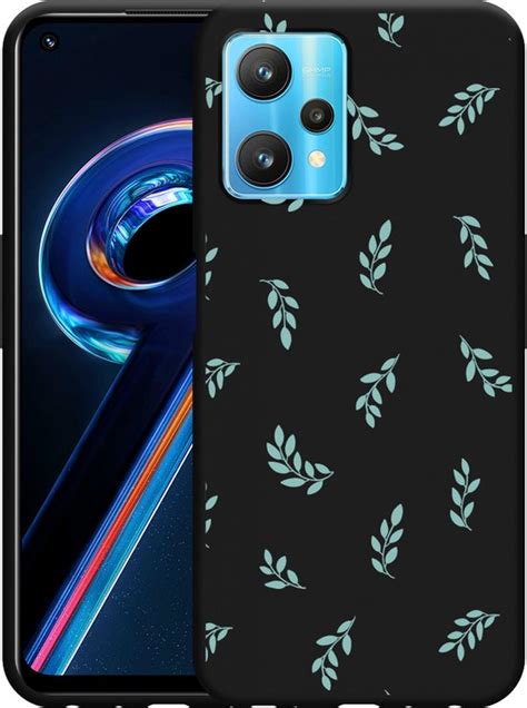 Realme 9 Pro Hoesje Zwart Kleine Blaadjes Designed By Cazy Bol