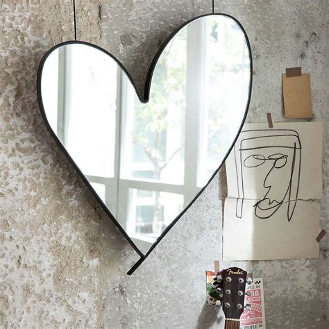 Heart Wall Mirror Crate And Barrel Funky Mirrors White Wall Mirrors