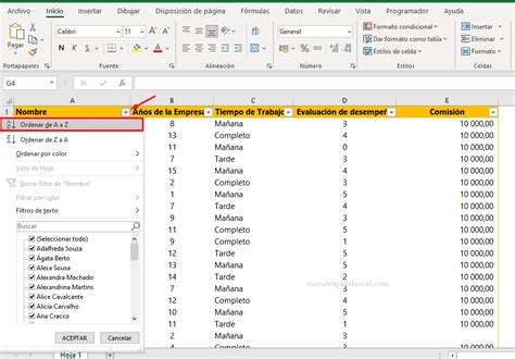 C Mo Ordenar Alfab Ticamente En Excel Ninja Del Excel