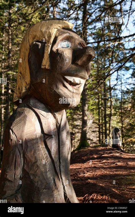 The Trolls Forest On Top Of Mt Fløyen In Bergen Norway Stock Photo