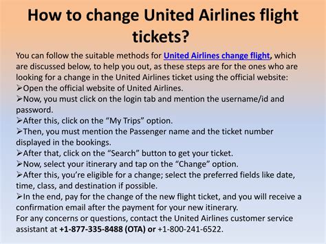 Ppt How To Change United Airlines Flight Policy Powerpoint