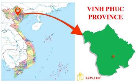 Vinh Phuc province's geographical location | Download Scientific Diagram