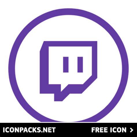 Free Twitch Logo Circle Purple Outline Svg Png Icon Symbol Download