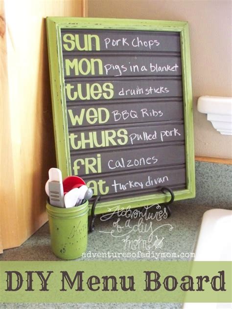 Diy Chalkboard Menu Board Home And Heart Diy