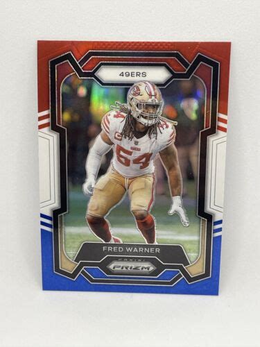 Panini Prizm Red White And Blue Fred Warner San Francisco Ers