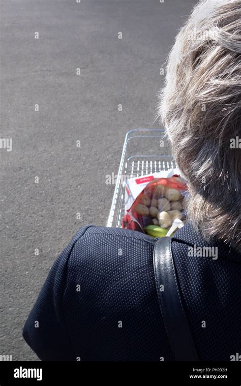 Old Lady Shopping Trolley Hi Res Stock Photography And Images Alamy