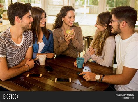 Group Friends Talking Image Photo Free Trial Bigstock