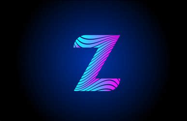 Pink Blue Z Alphabet Letter Logo Icon Design Vector Image