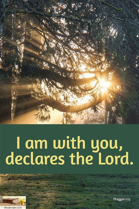 Haggai 113 I Am With You Declares The Lord Scripture Lord Holy