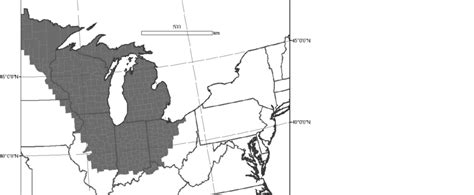 Geographical distribution of the current little brown bat population;... | Download Scientific ...