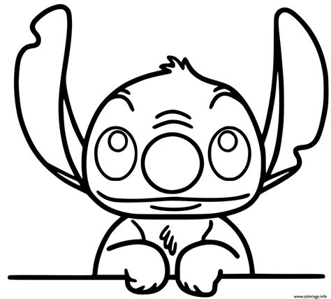 Coloriage Stitch Bebe Kawaii Dessin Stitch à Imprimer
