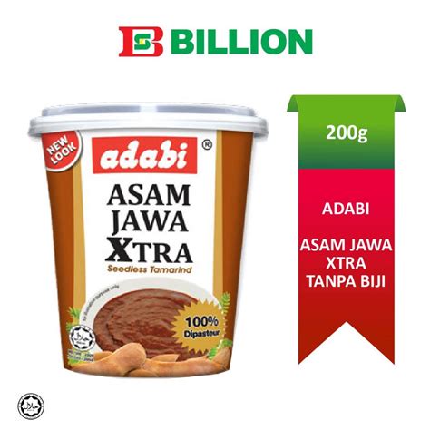 ADABI Asam Jawa Xtra Tanpa Biji 200g Shopee Malaysia