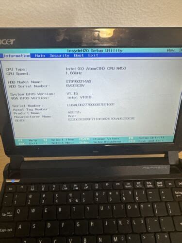 Acer Aspire One NAV50 10 1 Mini Laptop Intel Atom 250GB HDD 1GB RAM