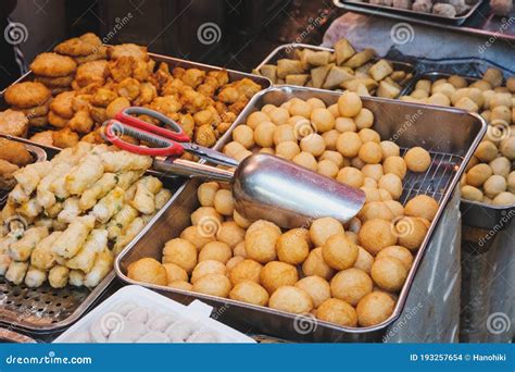 Chinese Street Food on Asian Food Market Stock Photo - Image of fresh ...