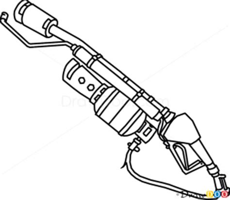 How to Draw Flamethrower, Guns and Pistols