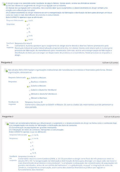 Questionário I a História do Mobiliário Historia do Design e do