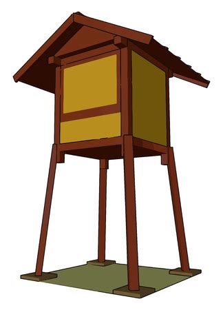 Vector Of Hunting Towers Provide Id Royalty Free Image