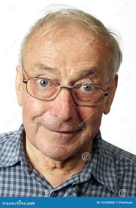 Portrait Of Happy Older Man Wearing Glasses Royalty Free Stock Image