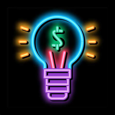 Light Lamp Money Neon Glow Icon Illustration 17791944 Vector Art At