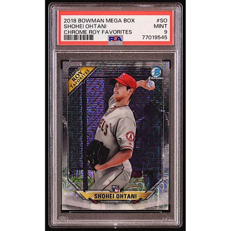 Shohei Ohtani 2018 Bowman Chrome Mega Box Rookie Of The Year Favorites