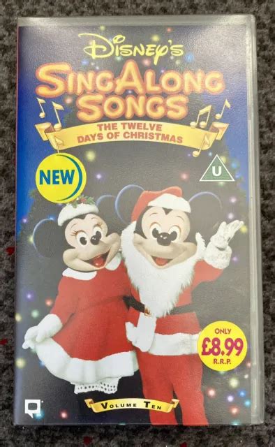 VINTAGE RARE WALT Disney VHS Sing Along Songs 10 Twelve Days Of