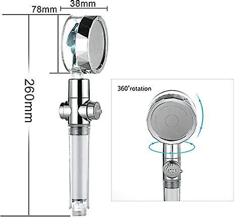 Turboaufgeladener Handbrausekopf propellergetriebene Duschköpfe