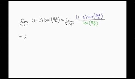 SOLVED 0 form Evaluate the following limits limx 1 1 x tan πx 2