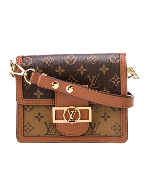 Louis Vuitton Reverse Monogram Dauphine MM Brown Shoulder Bags