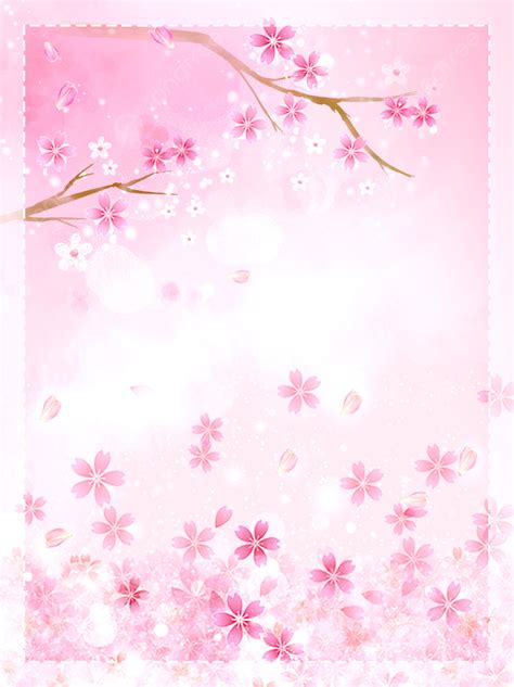 Pink Minimalist Sakura Background Pattern Wallpaper Image For Free Download - Pngtree