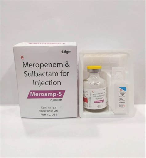 Meroamp S 1 5GM Meropenem 1000mg Sulbactam 500mg For Injection