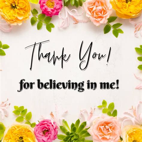 Thank You For Believing In Me Card Template Postermywall