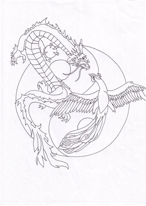 Dragon And Phoenix Chinese Porcalain Art By Yukimura Yumiko Tribal