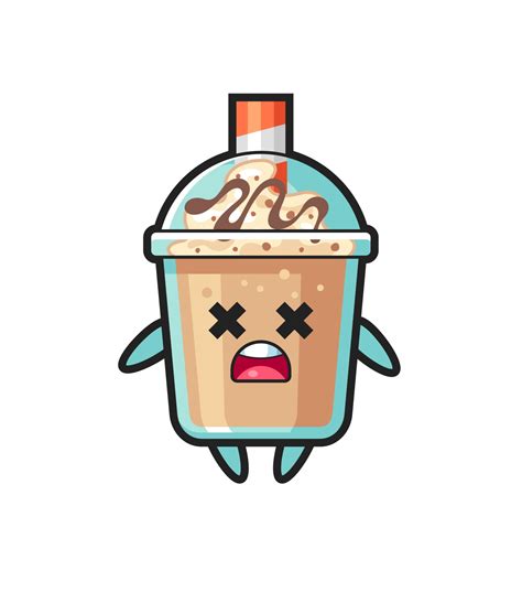 The Dead Milkshake Mascot Character Vector Art At Vecteezy