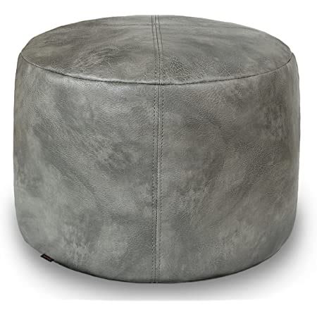 Amazon Thgonwid Handmade Suede Pouf Footstool Ottoman Faux Leather