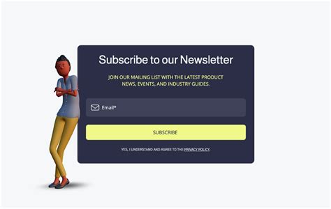 Interactive Modern Company Newsletter Subscription Form Template Visme