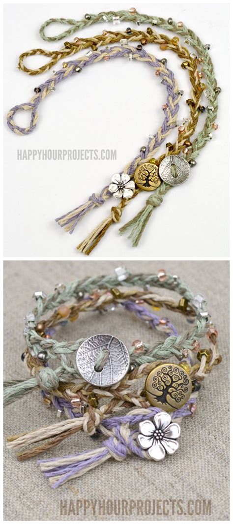 Diy Braided Bead Bracelet Tutorial From Happy Hour Projects Beaded Bracelets Tutorial