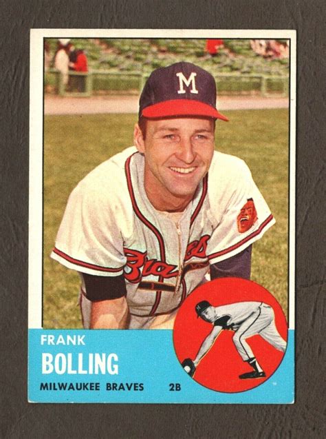 Topps Baseball Card Frank Bolling Milwaukee Braves Ebay